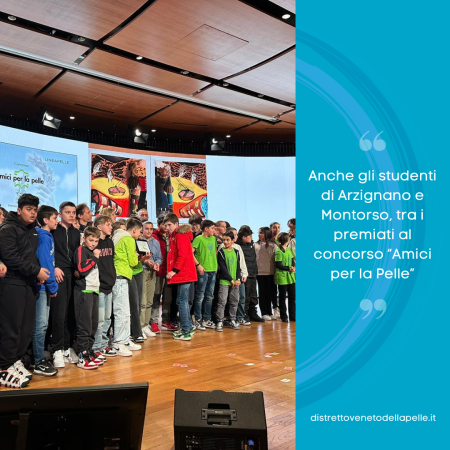 Anche gli studenti di Arzignano e Montorso, tra i premiati al concorso “Amici per la Pelle”