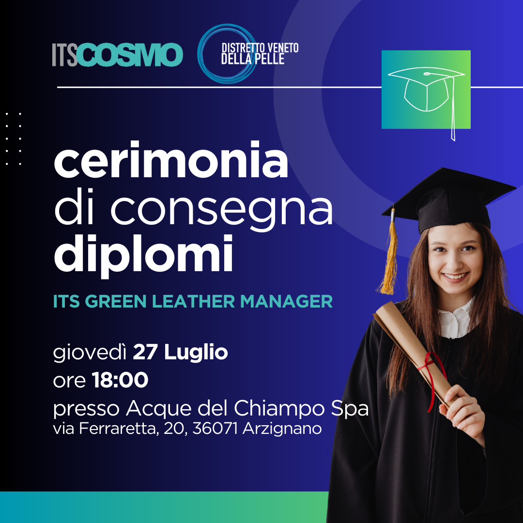 Consegna diplomi ITS Green Leather Manager 27 luglio 2023