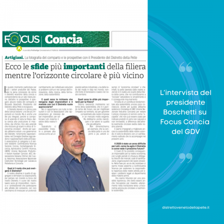 L’intervista del presidente Boschetti su Focus Concia del GDV