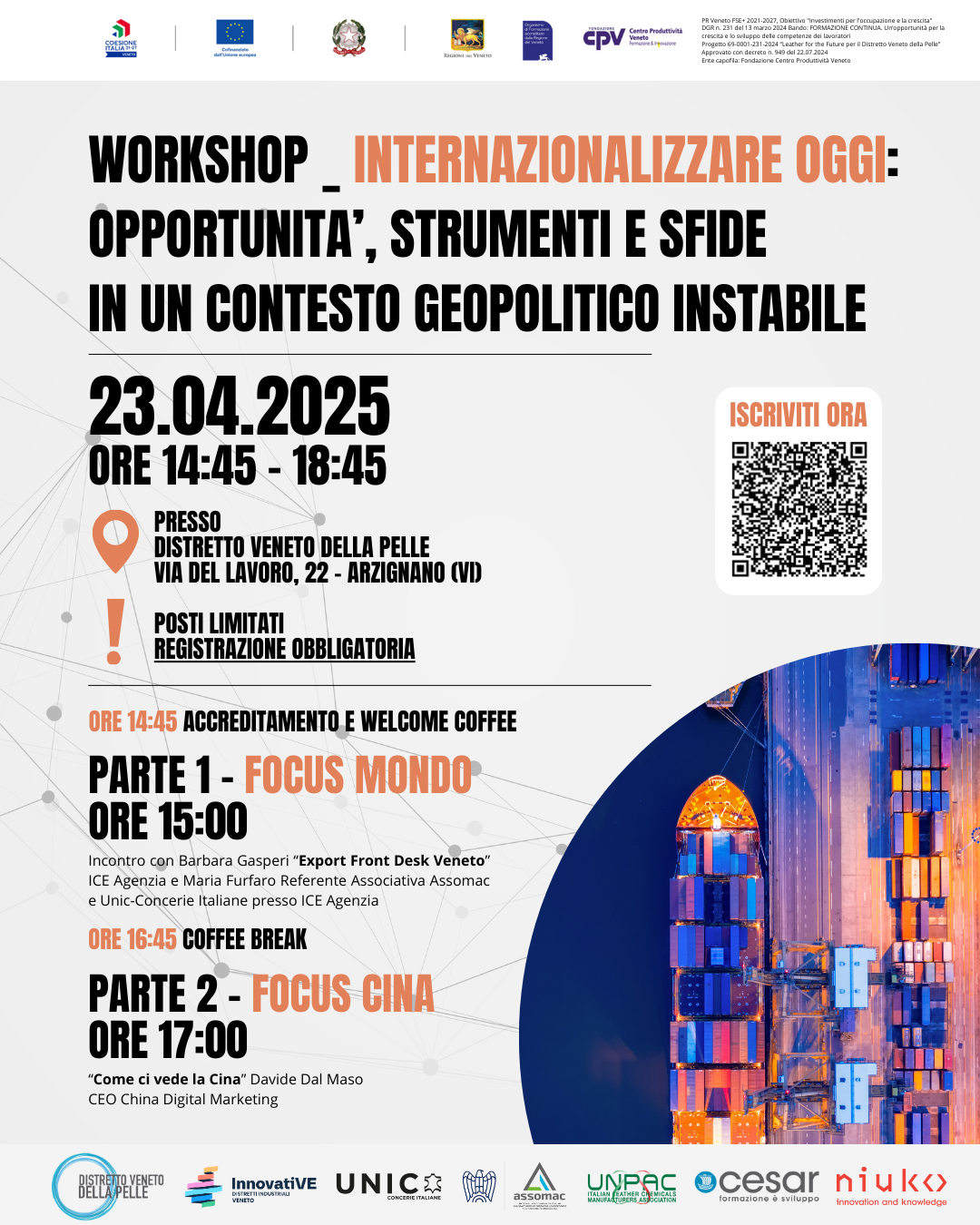 Workshop “Internazionalizzare oggi: opportunità, strumenti e sfide in un contesto geopolitico instabile”
