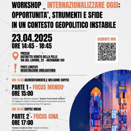 Workshop “Internazionalizzare oggi: opportunità, strumenti e sfide in un contesto geopolitico instabile”