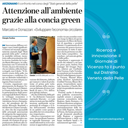 Ricerca e innovazione: il Giornale di Vicenza fa il punto sul Distretto Veneto della Pelle