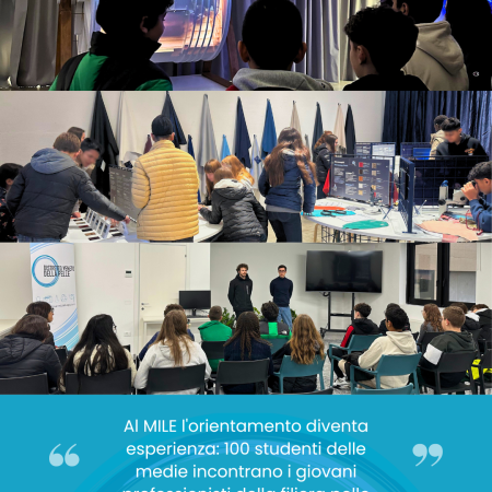Al MILE l’orientamento diventa esperienza: 100 studenti delle medie incontrano i giovani professionisti della filiera pelle
