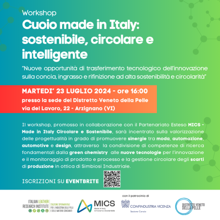 Workshop SSIP: Cuoio made in Italy: sostenibile, circolare e intelligente. 23 luglio ore 16.00