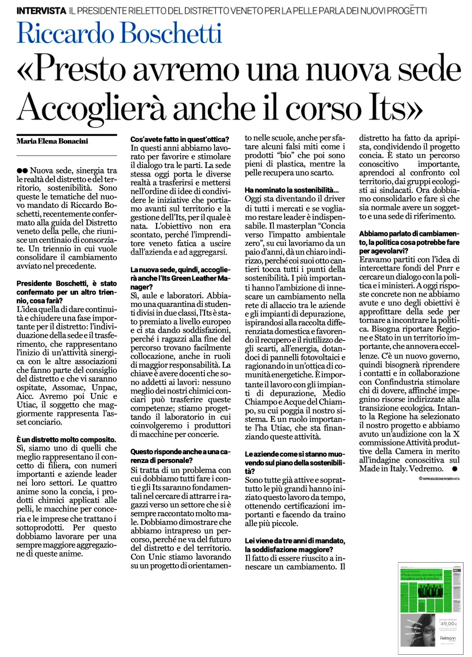 Distretto Veneto Della Pelle Intervista Presidente Riccardo Boschetti Giornale Di Vicenza Gdv A