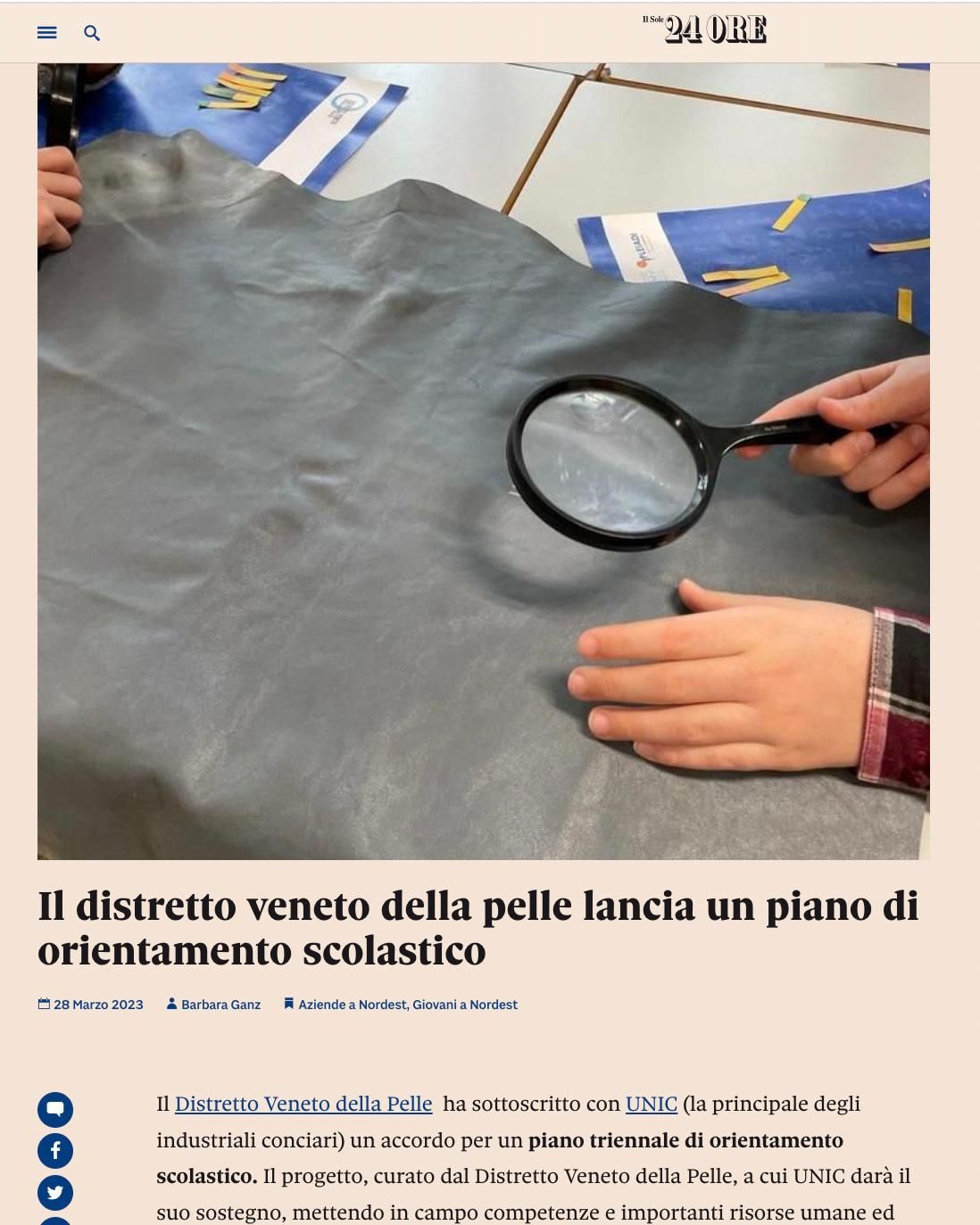 Distretto Veneto Della Pelle Unic Orientamento Media